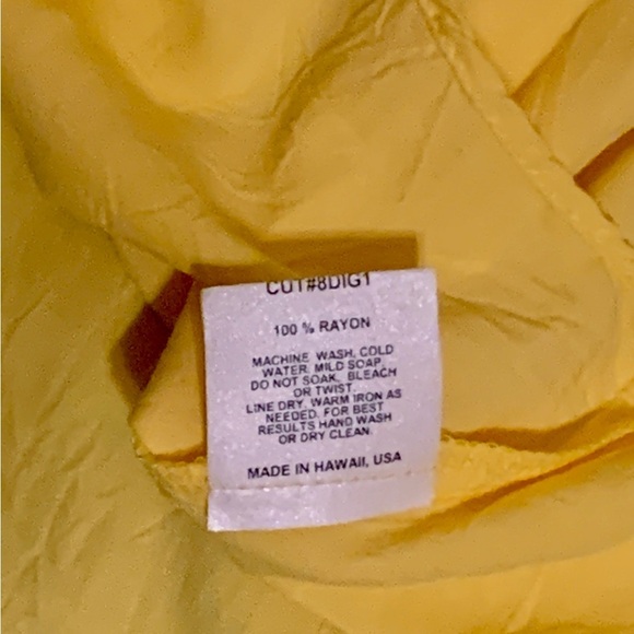 Vintage Jams World Bright Yellow Sleeveless Shirt Tank Top Rayon Large Summer - Picture 4 of 6